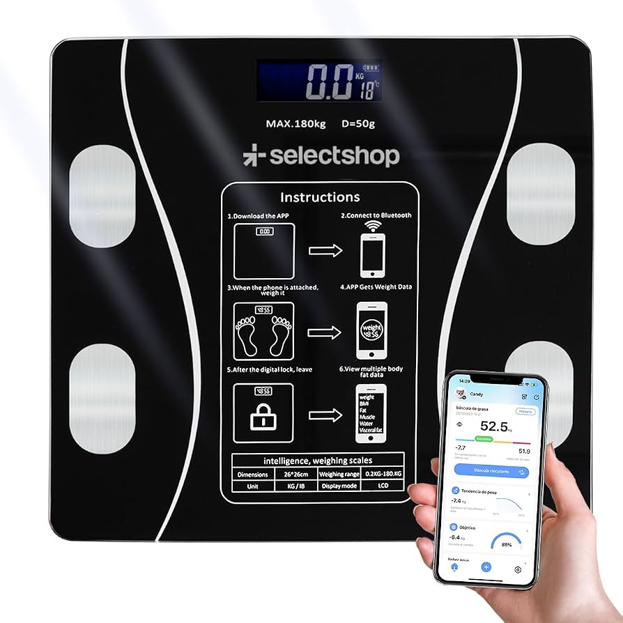 Balanza Bascula Digital Con Bluetooth