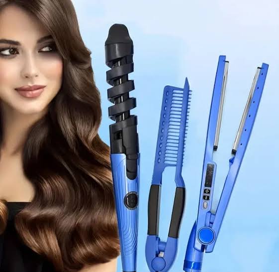 Combo Plancha Rizador Y Peine D Cabello