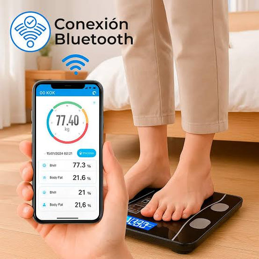 Balanza Bascula Digital Con Bluetooth