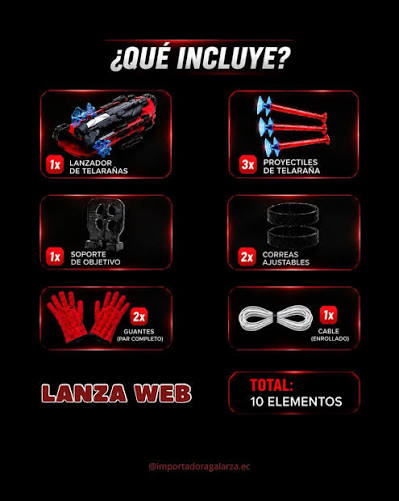Lanzador De Telaranas Con 10 Dardos